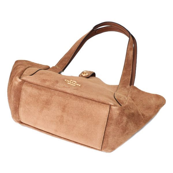 コーチ バッグ COACH スエード レザー ターンロック ハドリー ロゴ