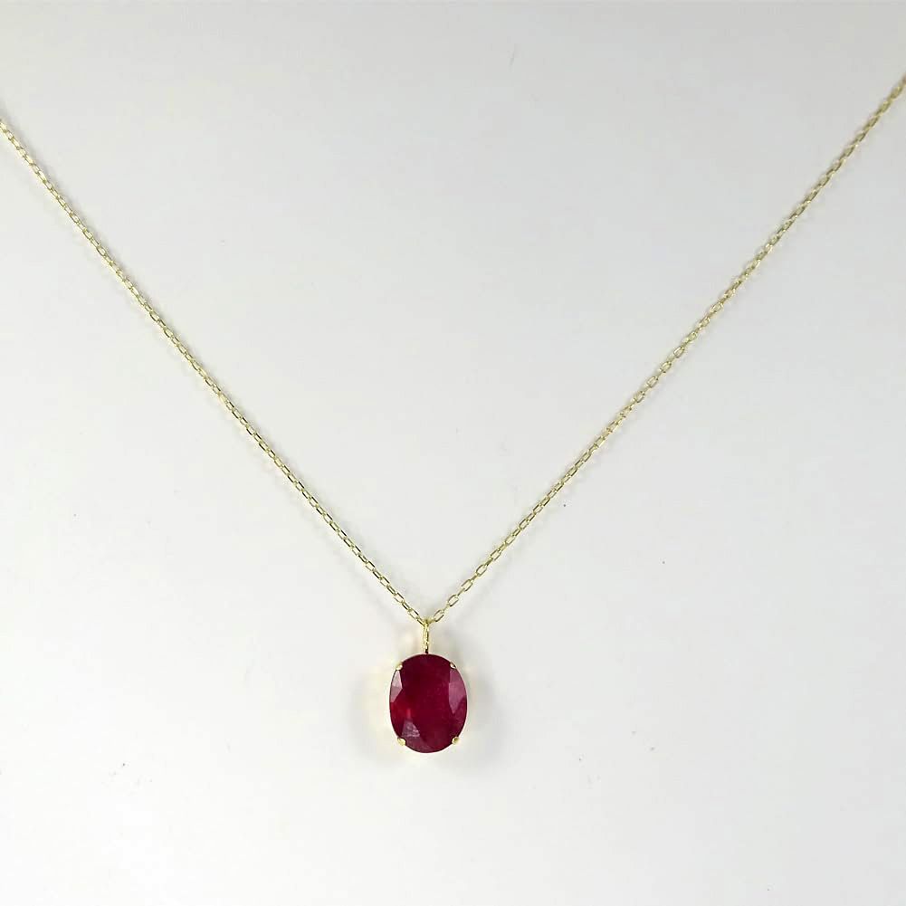 ルビー ペンダント ネックレス 18金（K18）トップ約2.5ct チェーン