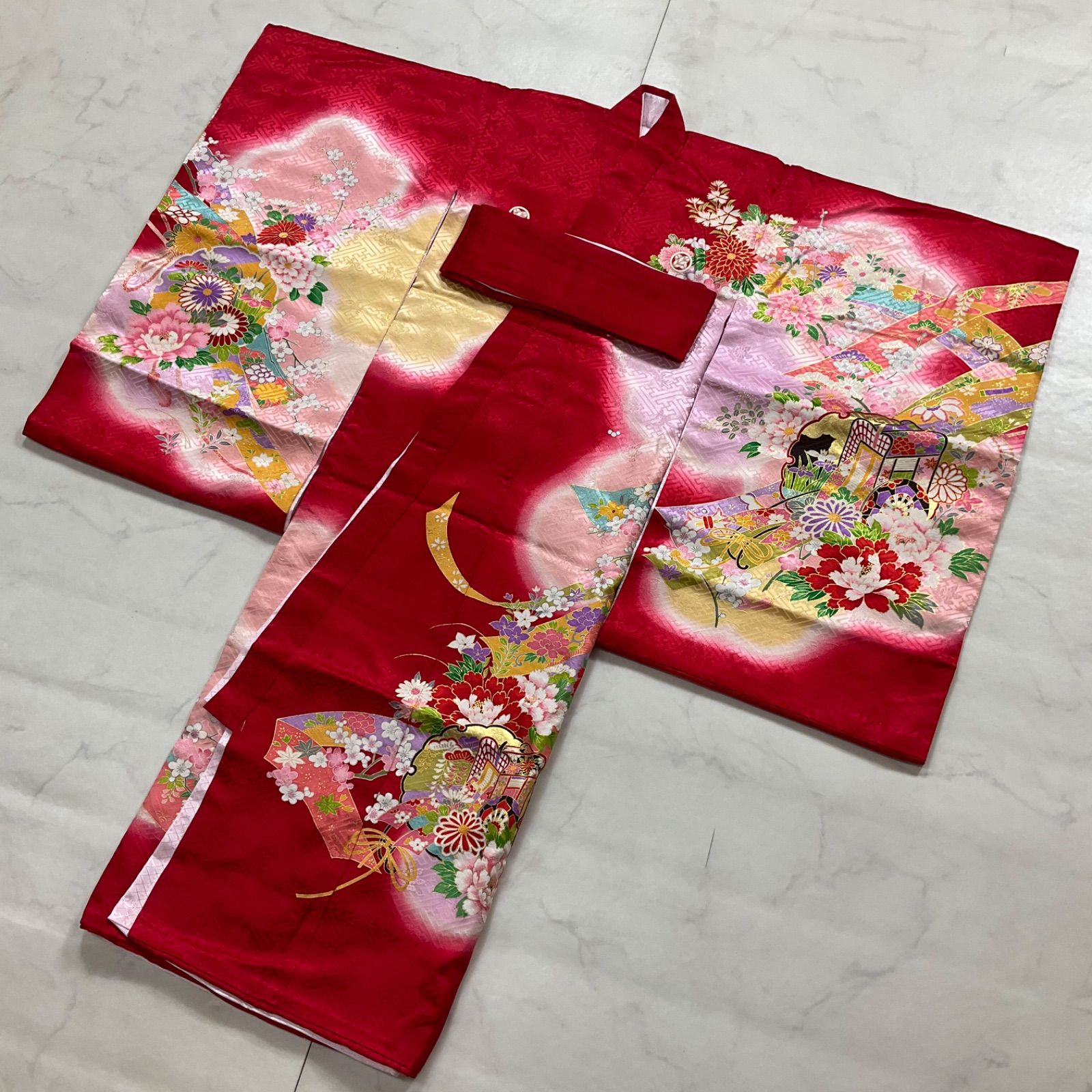 ◇kimono+one◇未使用同然◇産着◇お宮参り◇長襦袢付き◇正絹◇七五三