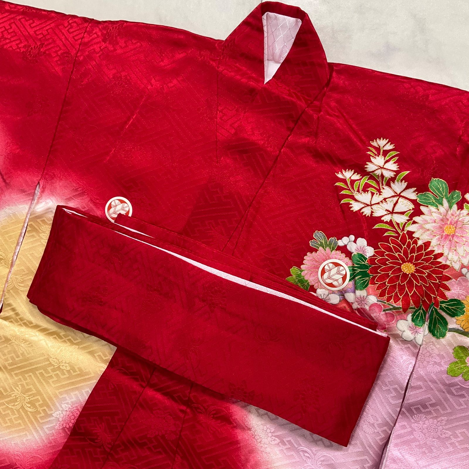 ◇kimono+one◇未使用同然◇産着◇お宮参り◇長襦袢付き◇正絹◇七五三