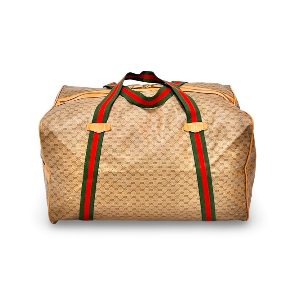 GUCCI グッチ　ボストンバック　シェリー　マイクロ　GG柄　大容量　旅行用 GUCCI グッチ マイクロGG シェリーライン ボストンバッグ トラベル