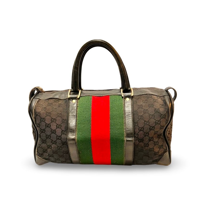 GUCCI グッチ オールドグッチ シェリーライン GGキャンバス レザー