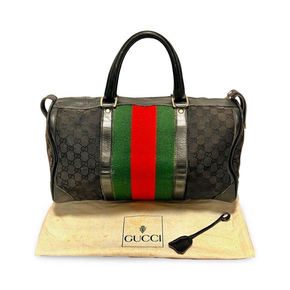 GUCCI グッチ オールドグッチ シェリーライン GGキャンバス レザー