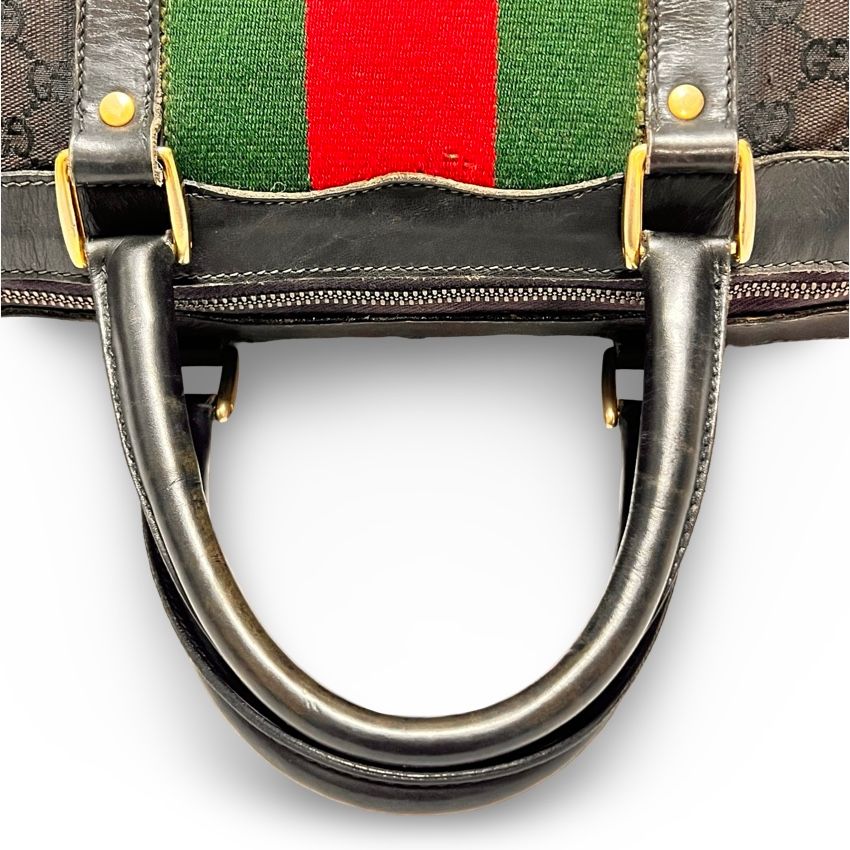 GUCCI グッチ オールドグッチ シェリーライン GGキャンバス レザー
