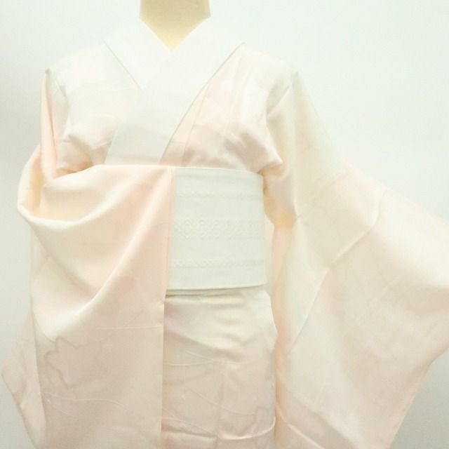 百華❀Y4502◇美品 単衣 正絹 袖無双 仕付け糸・半襟・背当て・居敷