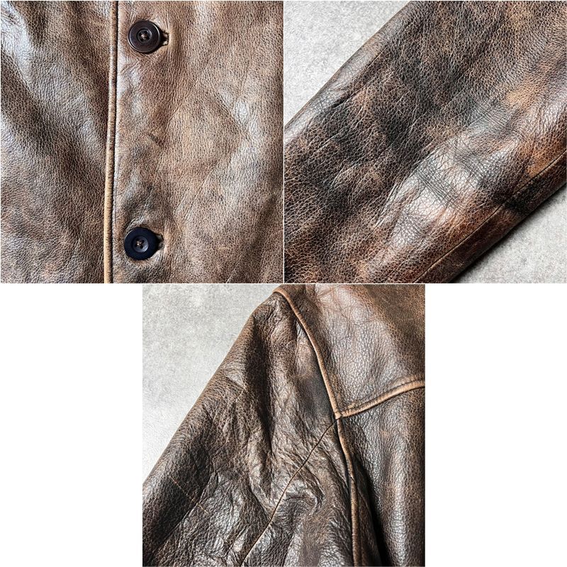 00s Eddie Bauer 中綿 ライナー 本革 レザー カーコート M / 00年代