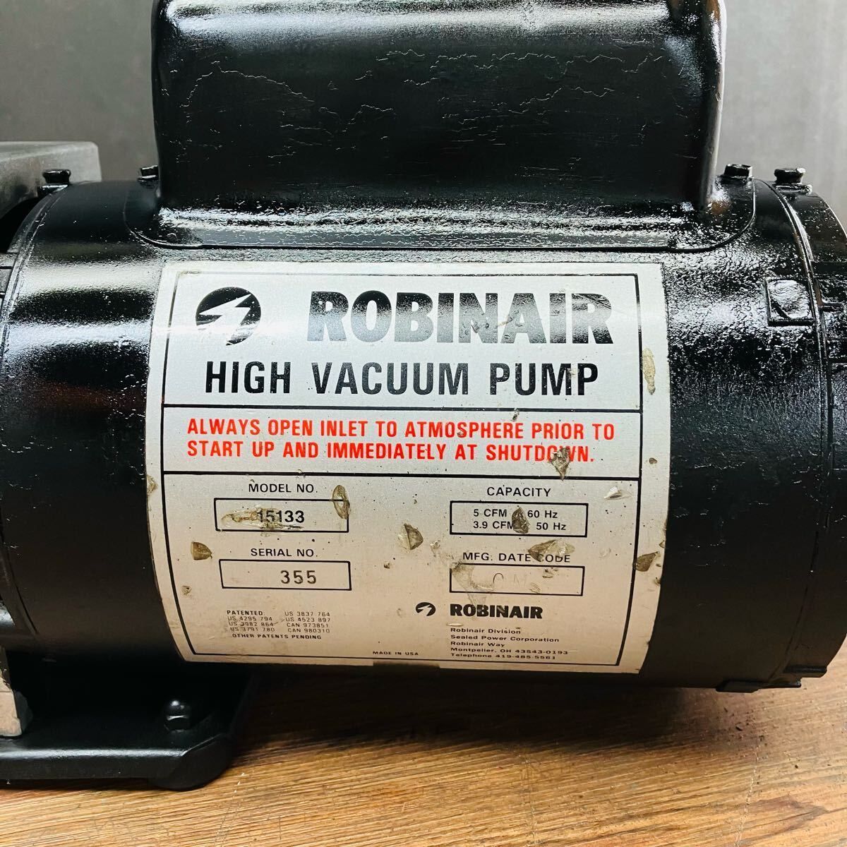 ROBINAIR ロビネア 真空ポンプ ハイバキュームポンプ 15133 【中古