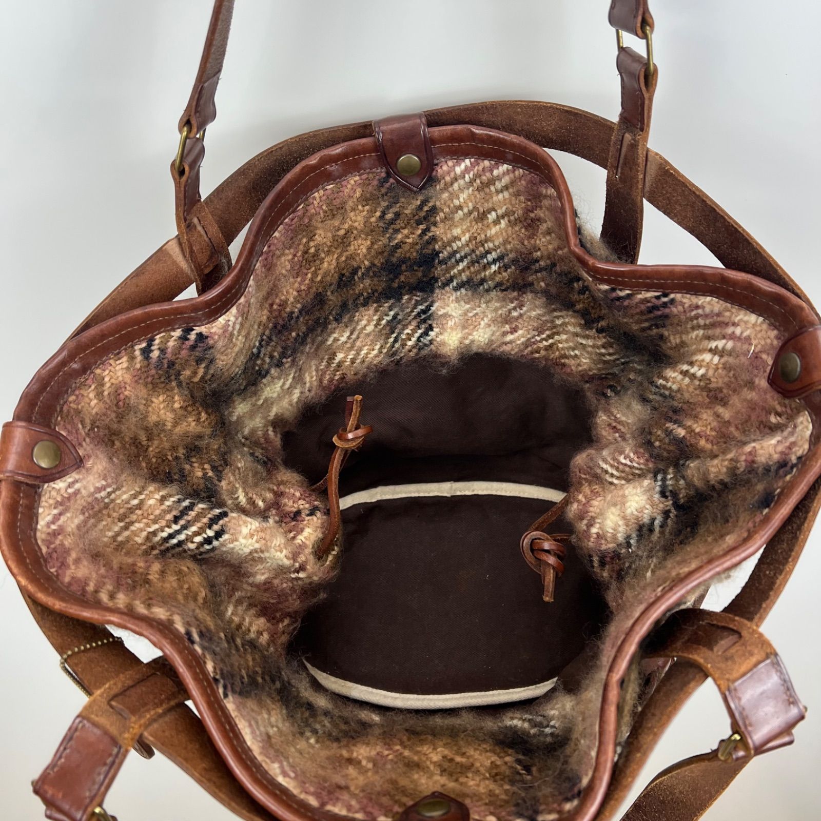 JUST CAMPAGNE ジュストカンパーニュ レザー カゴバッグ 大きめ