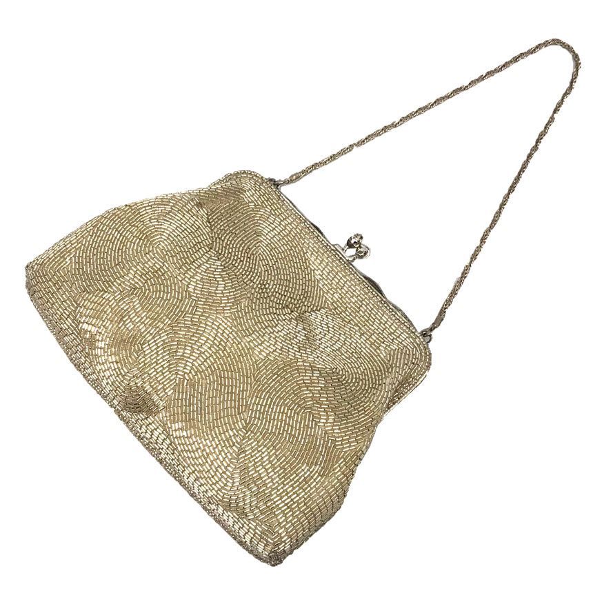 京やO263 和装バッグ 和洋兼用 ビーズバッグ ビーズ刺繍 高級着物