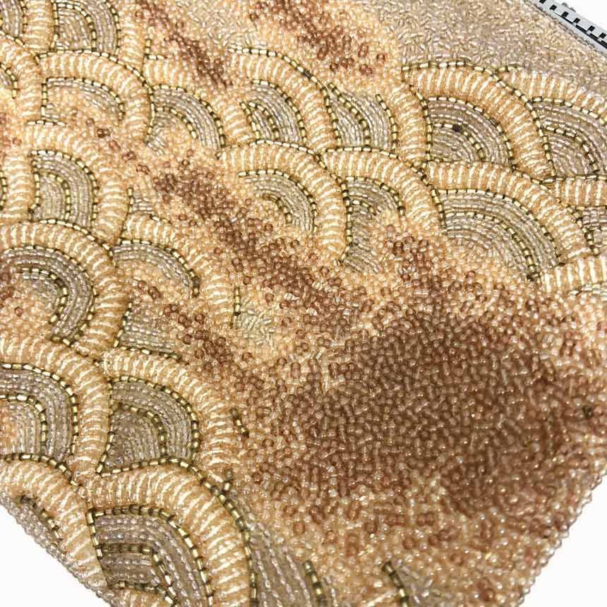 京やO264 和装バッグ 和洋兼用 ビーズバッグ ビーズ刺繍 高級着物