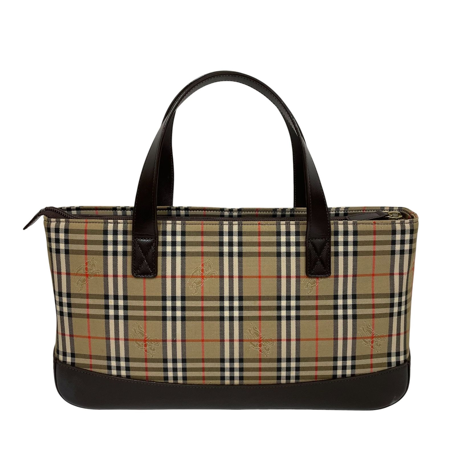 BURBERRY バーバリー ハンドバッグ ノバチェック キャンバス レザー