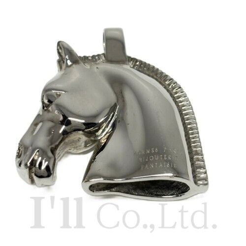 HERMES エルメス シュバルホース ペンダントトップ メタル シルバー