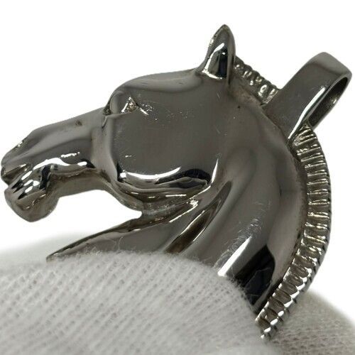 HERMES エルメス シュバルホース ペンダントトップ メタル シルバー