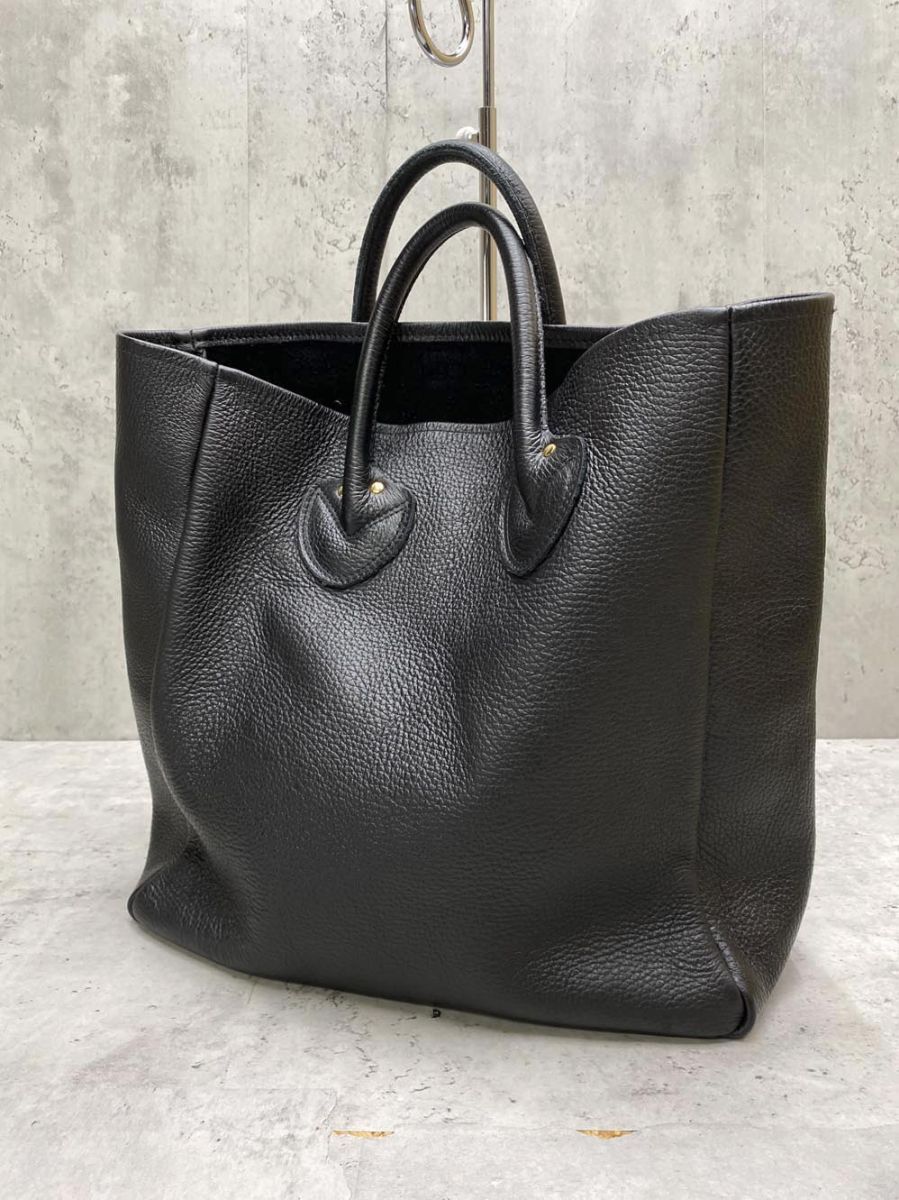 YOUNG&OLSEN ヤングアンドオルセン 本革 シボ エンボス レザー トート