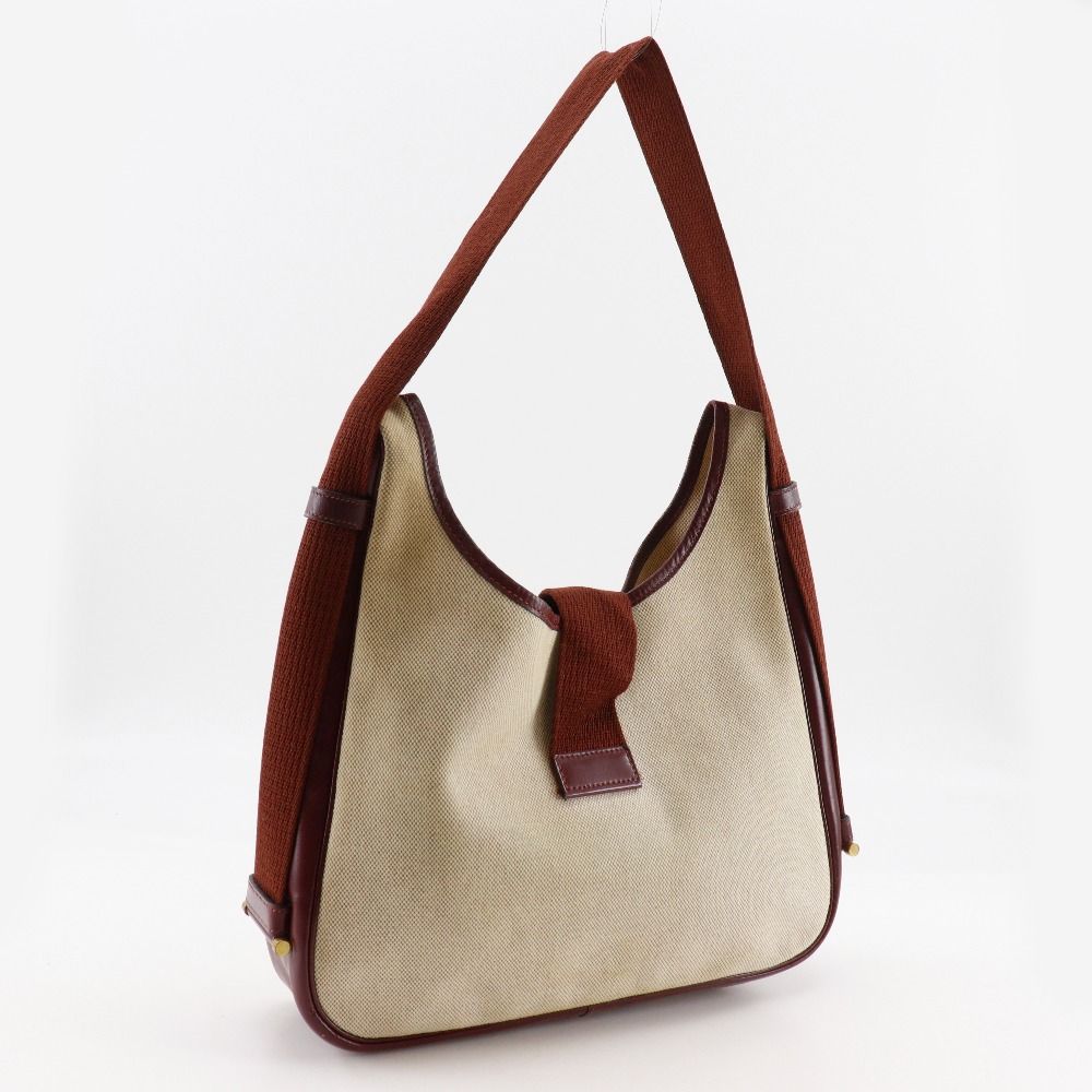 HERMES】エルメス サコ ヴィンテージ トワルアッシュ×カーフ ベージュ 