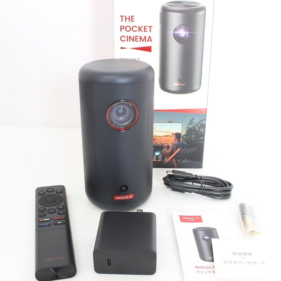 美品】Anker Nebula Capsule 3 D2425N11 ブラック モバイル