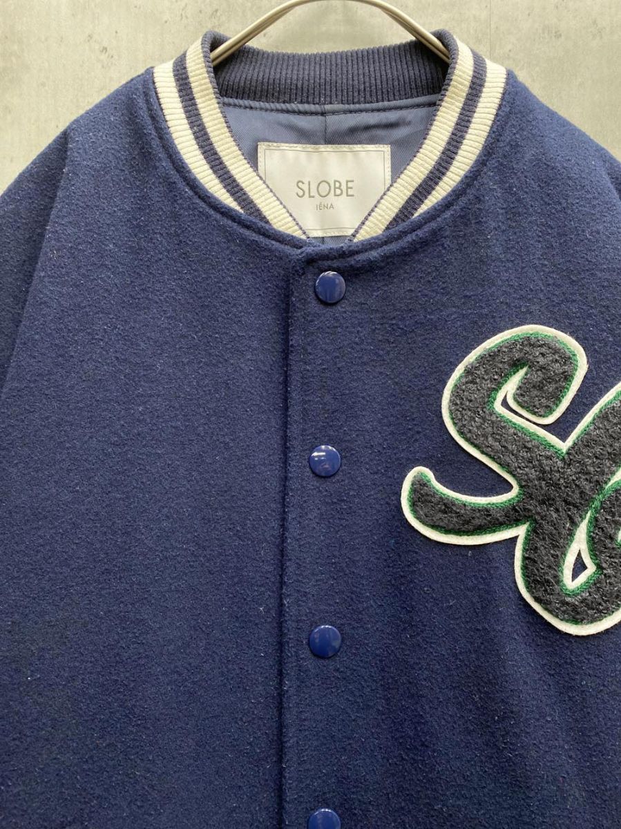 SLOBE IENA スローブイエナ ウール混 ロゴワッペン T/W メルトン