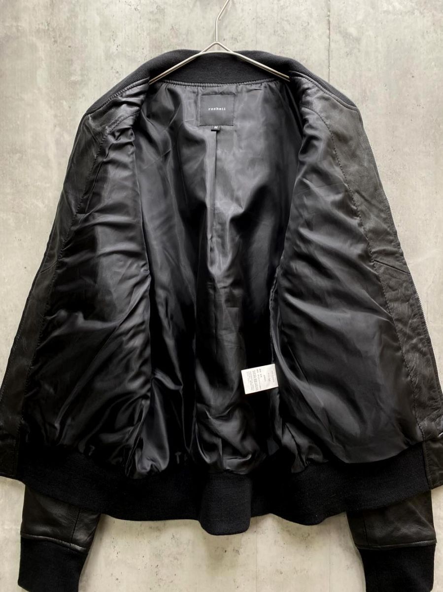 roshell ロシェル 本革 レザー ブルゾン ジャケット MA-1 フライト