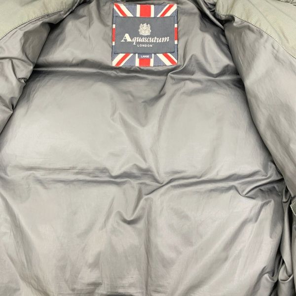 Aquascutum アクアスキュータム ダウンジャケット コート シルク混