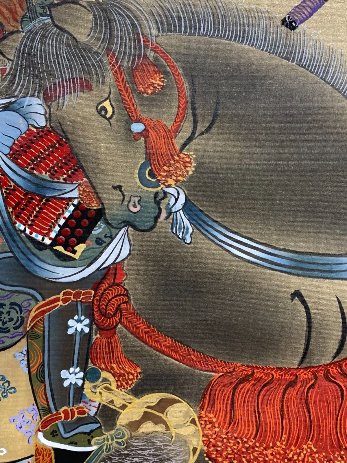 掛け軸】303 国井幸雪「富士武者図」山下松麓師事 岐阜の人 #茶掛