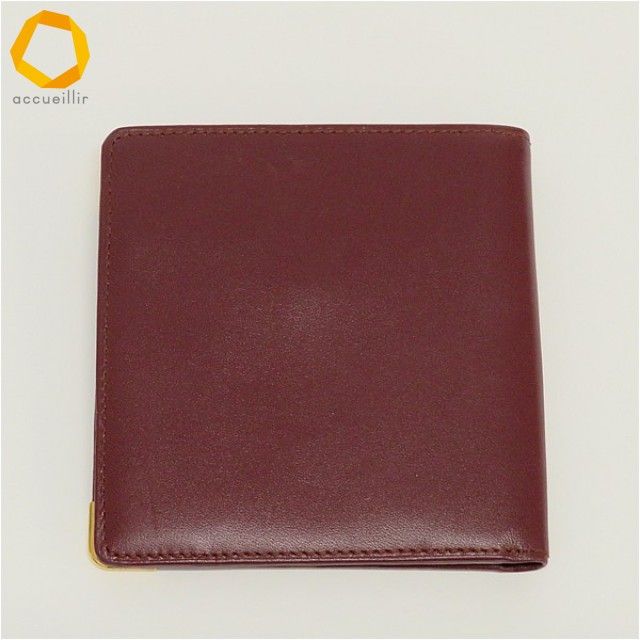 カルティエ Cartier レザー マストライン 二つ折り財布 ウォレット