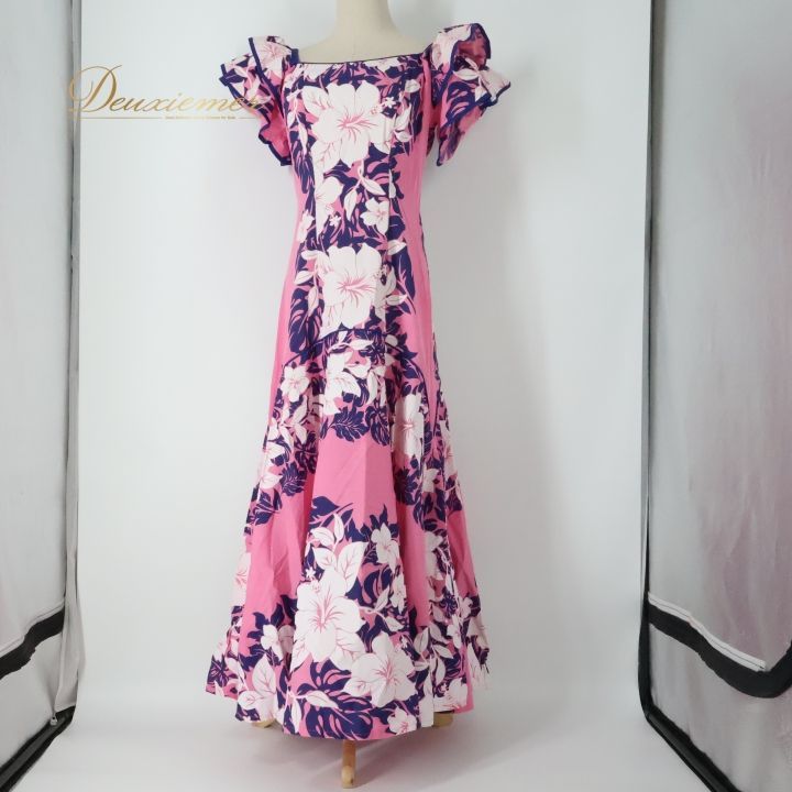 フラダンス 衣装 ワンピース ドレス ピンク系 CC Fashions ハワイ製