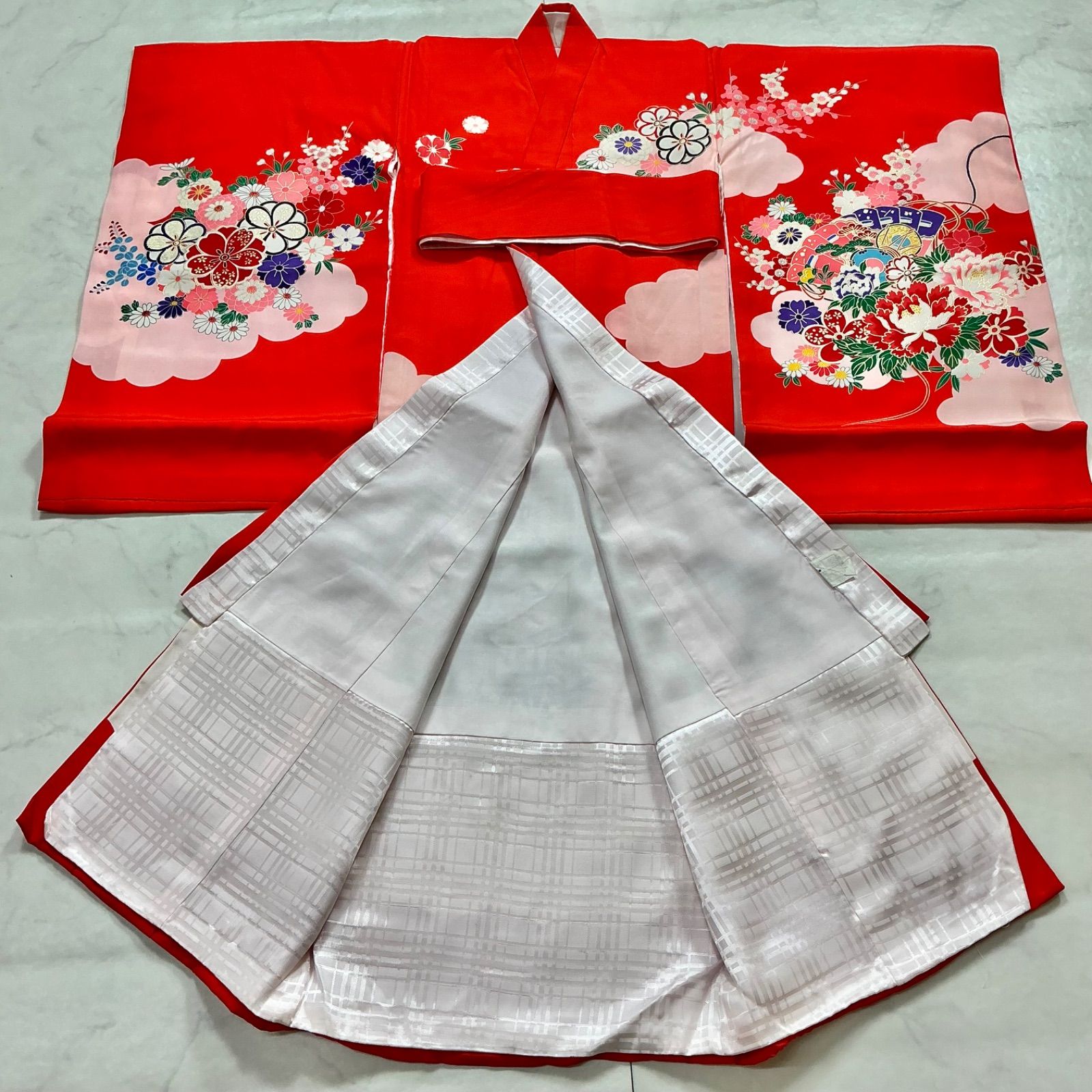 ◇kimono+one◇未使用同然◇産着◇お宮参り◇長襦袢付き◇正絹◇七五三
