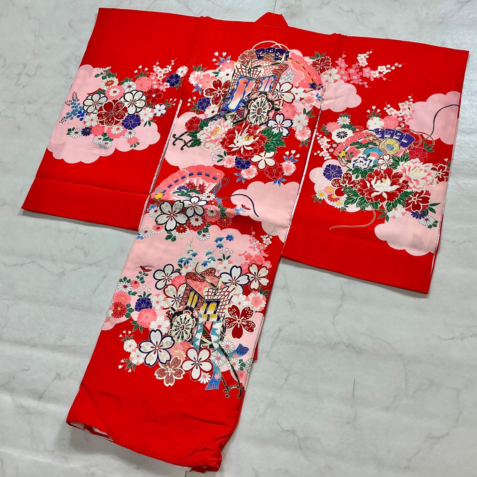 ◇kimono+one◇未使用同然◇産着◇お宮参り◇長襦袢付き◇正絹◇七五三