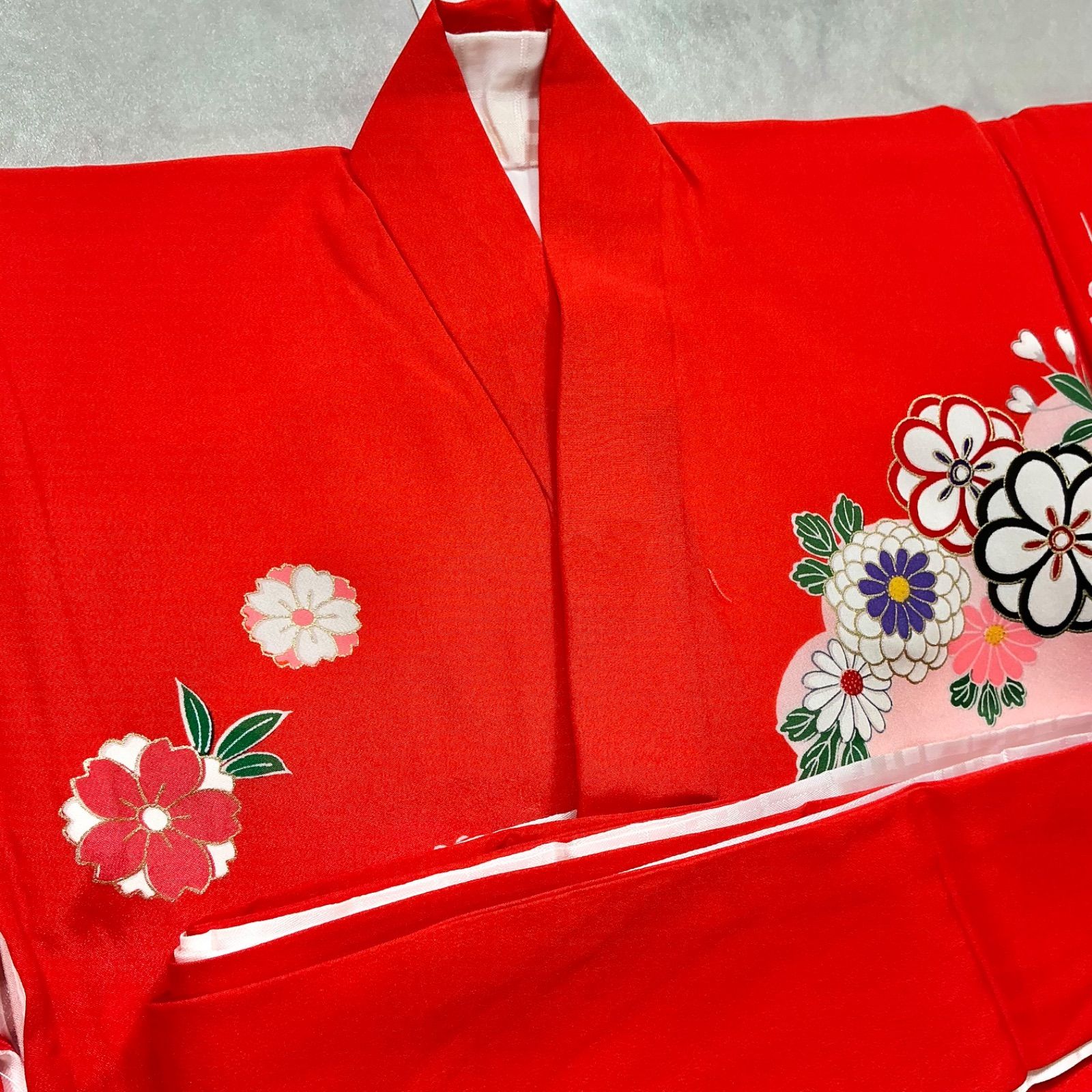 ◇kimono+one◇未使用同然◇産着◇お宮参り◇長襦袢付き◇正絹◇七五三