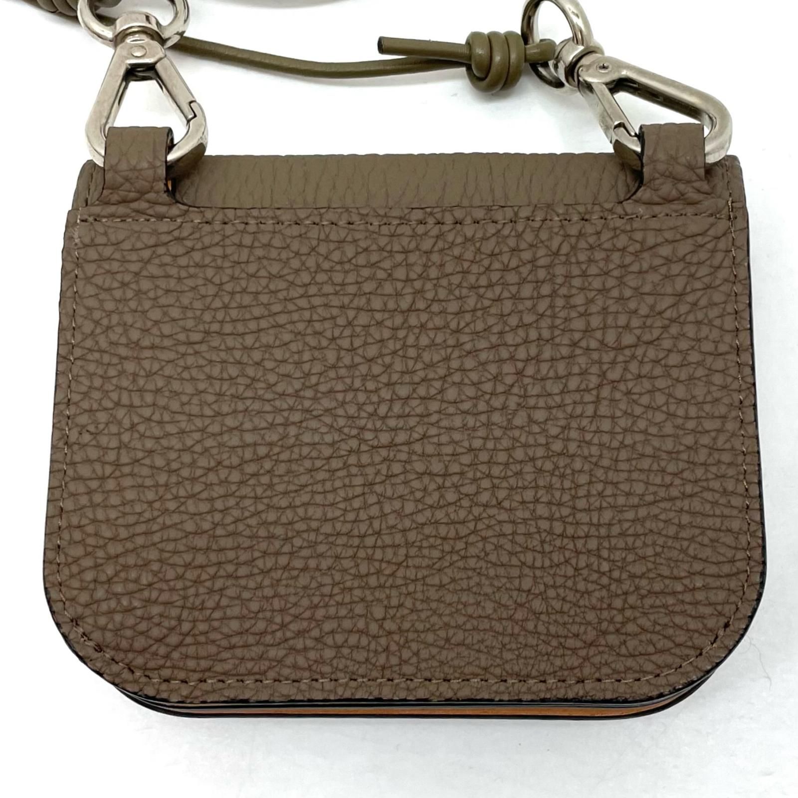【中古】itti | イッチ CRISTY WLT SHOULDER/DIPLO FJORD クリスティウォレットショルダー レザーミニバッグ　ITTI-BAG-068-DF グレイッシュベージュ【尾張小牧店】 中古】itti | イッチ CRISTY WLT SHOULDER/DIPLO FJORD クリスティ
