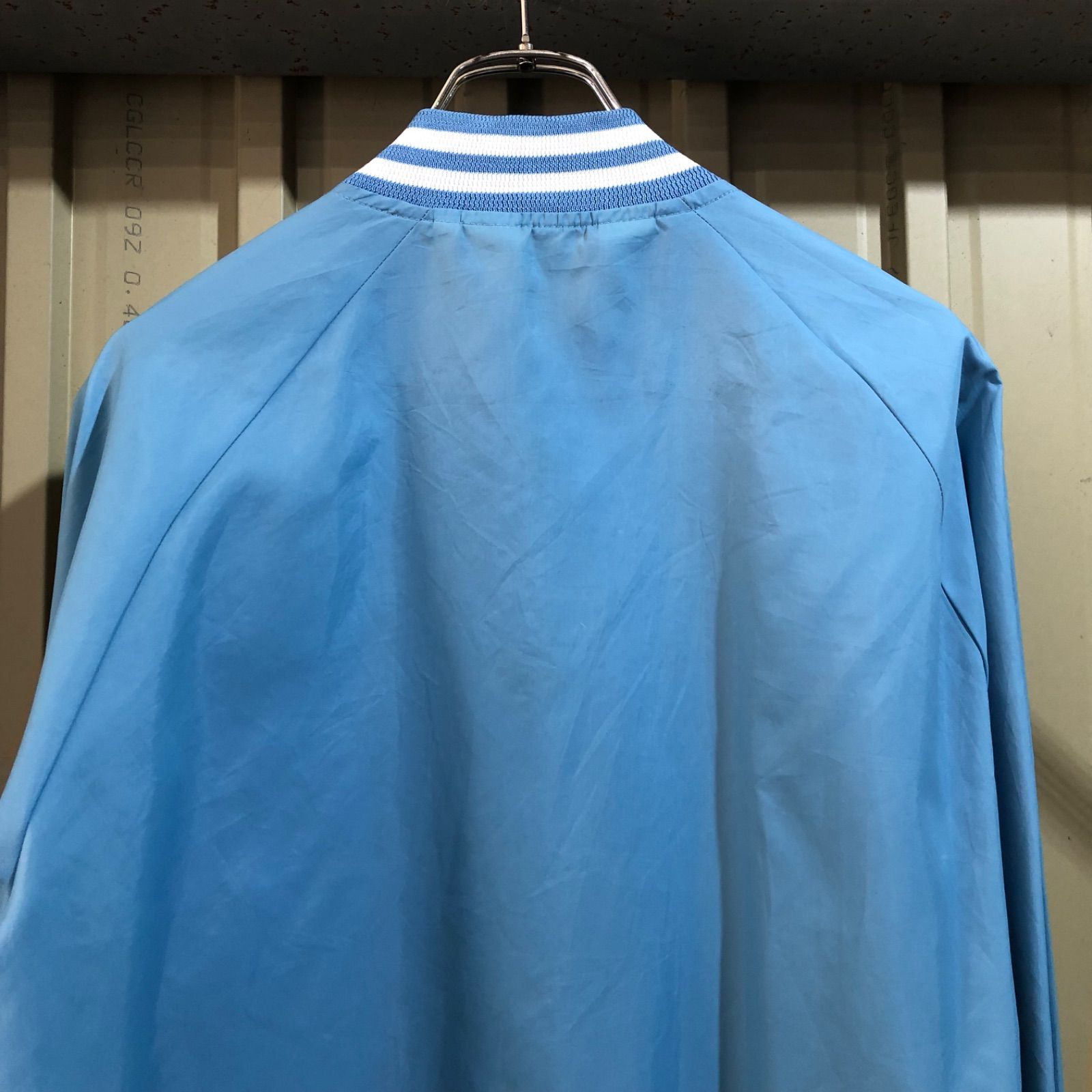 1677 Chalk Line ナイロンスタジャン 水色 M チョークライン 90s