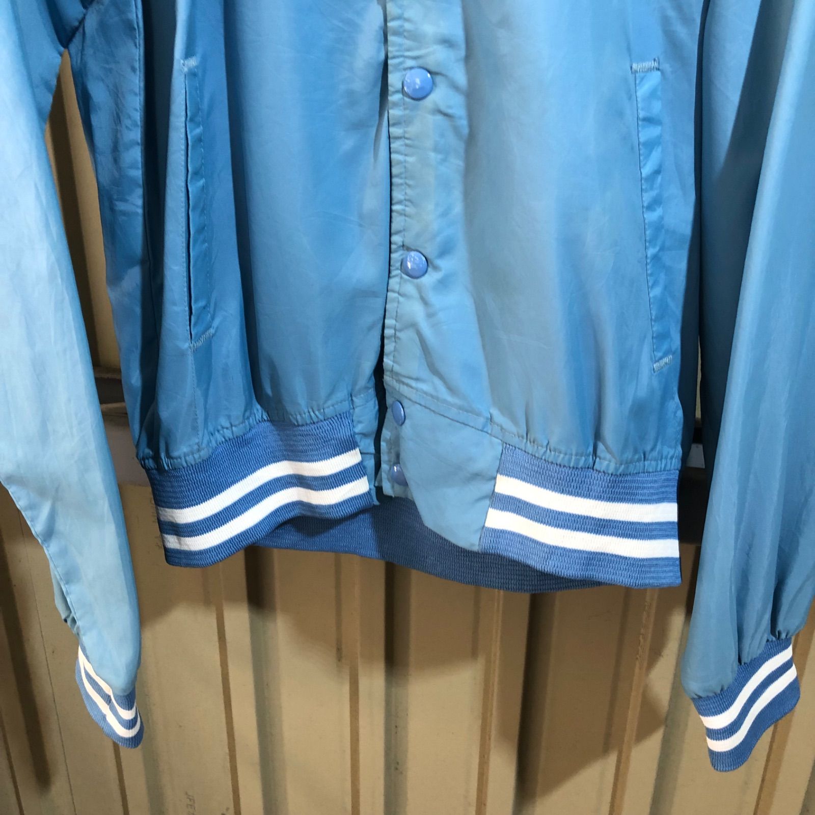 1677 Chalk Line ナイロンスタジャン 水色 M チョークライン 90s