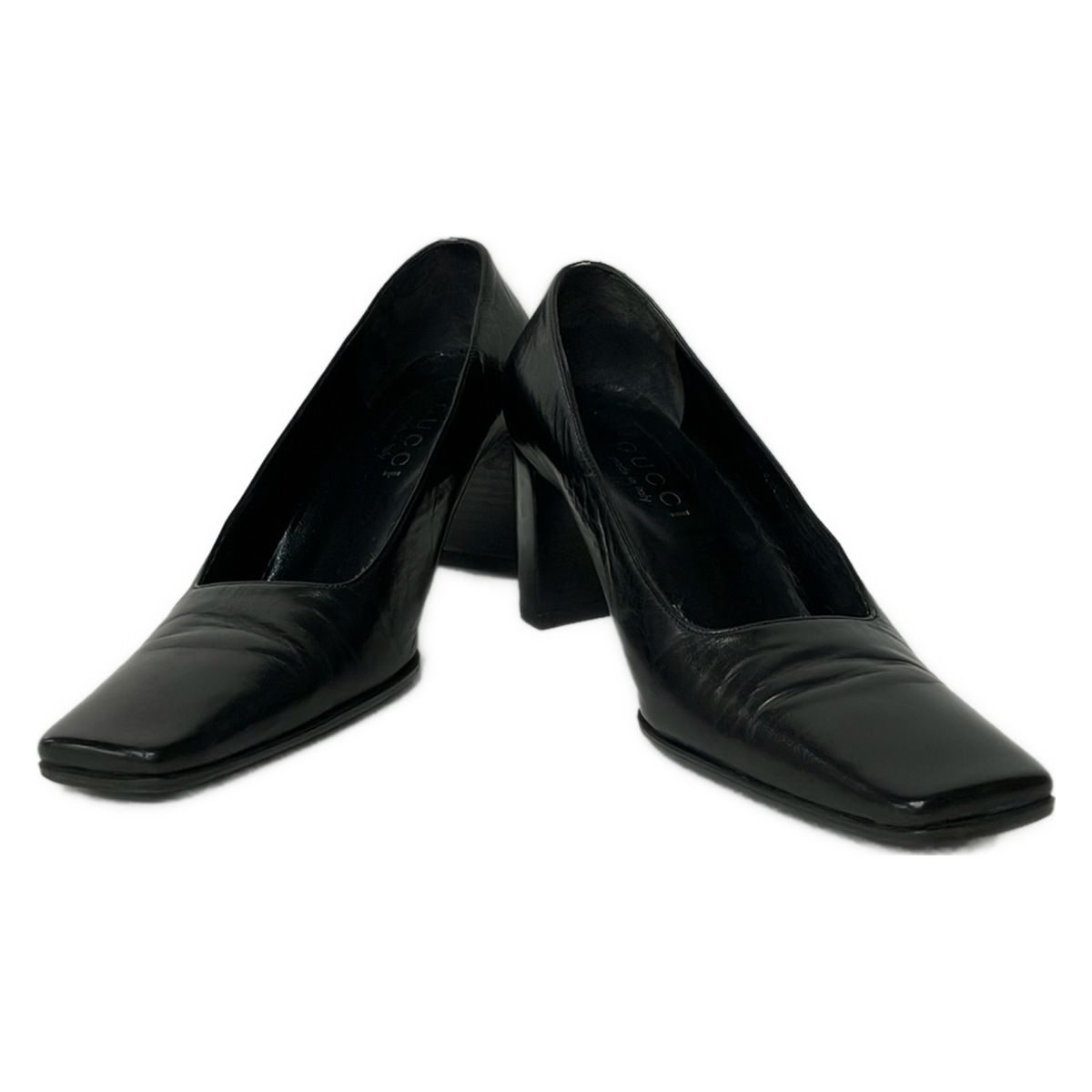 【正規品】美品 グッチ GUCCI レザー ハイヒール パンプス 35 1/2 GUCCI(グッチ) パンプス 35 1/2 C レディース - 黒 レザー - メルカリ
