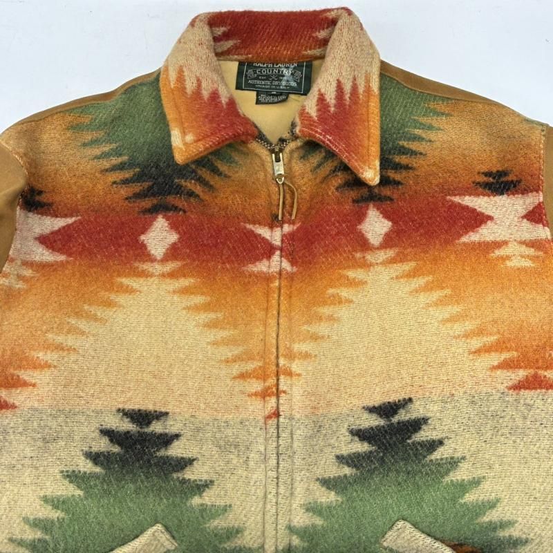 ラルフローレン COUNTRY 80s 90s ネイティブ ウール ブランケット