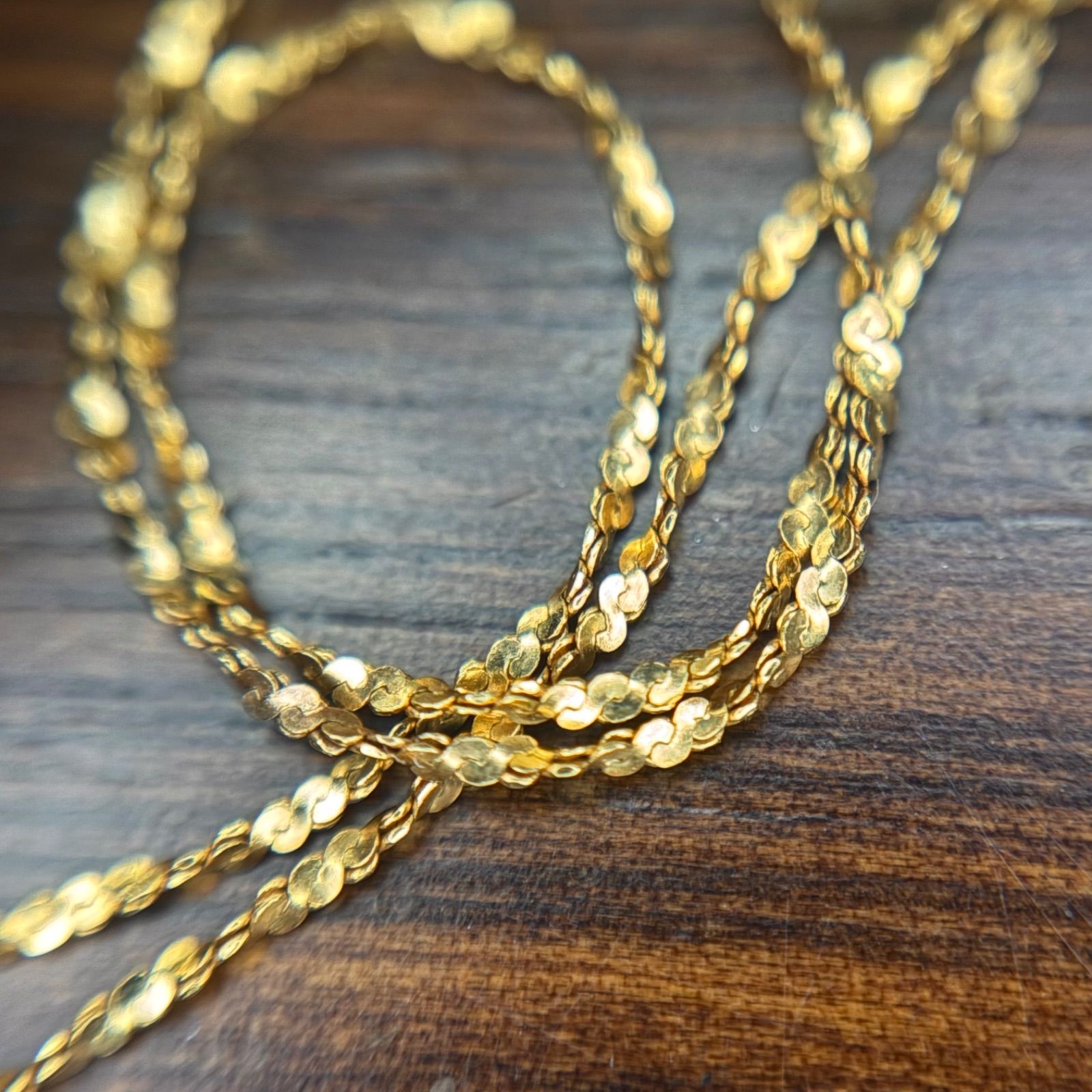 ジュエリーマキ 】K18 オープンハート ゴールド ネックレス 39cm 1.6g