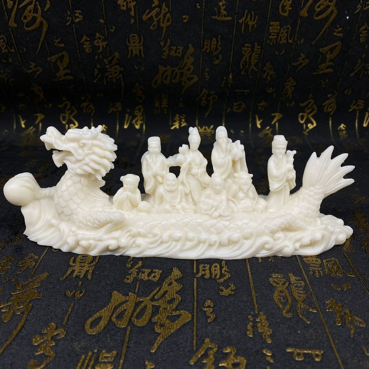 置物 オブジェ 象牙果 ホワイト 八仙 ドラゴン 運 金運 運気 風水 開運