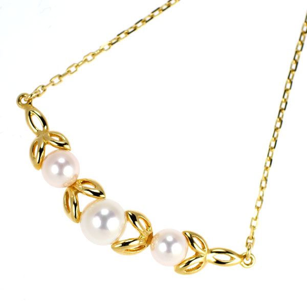 ミキモト K18YG アコヤ真珠 ペンダントネックレス 径約4.3-5.9mm ミキモト K18YG アコヤ真珠 ペンダントネックレス 径約4.7-5.8mm