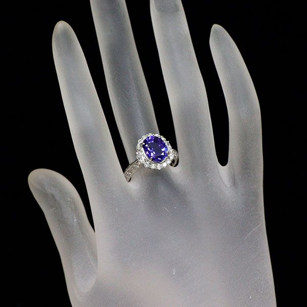 Pt900 タンザナイト ダイヤモンド リング 3.60ct D0.82ct - メルカリ