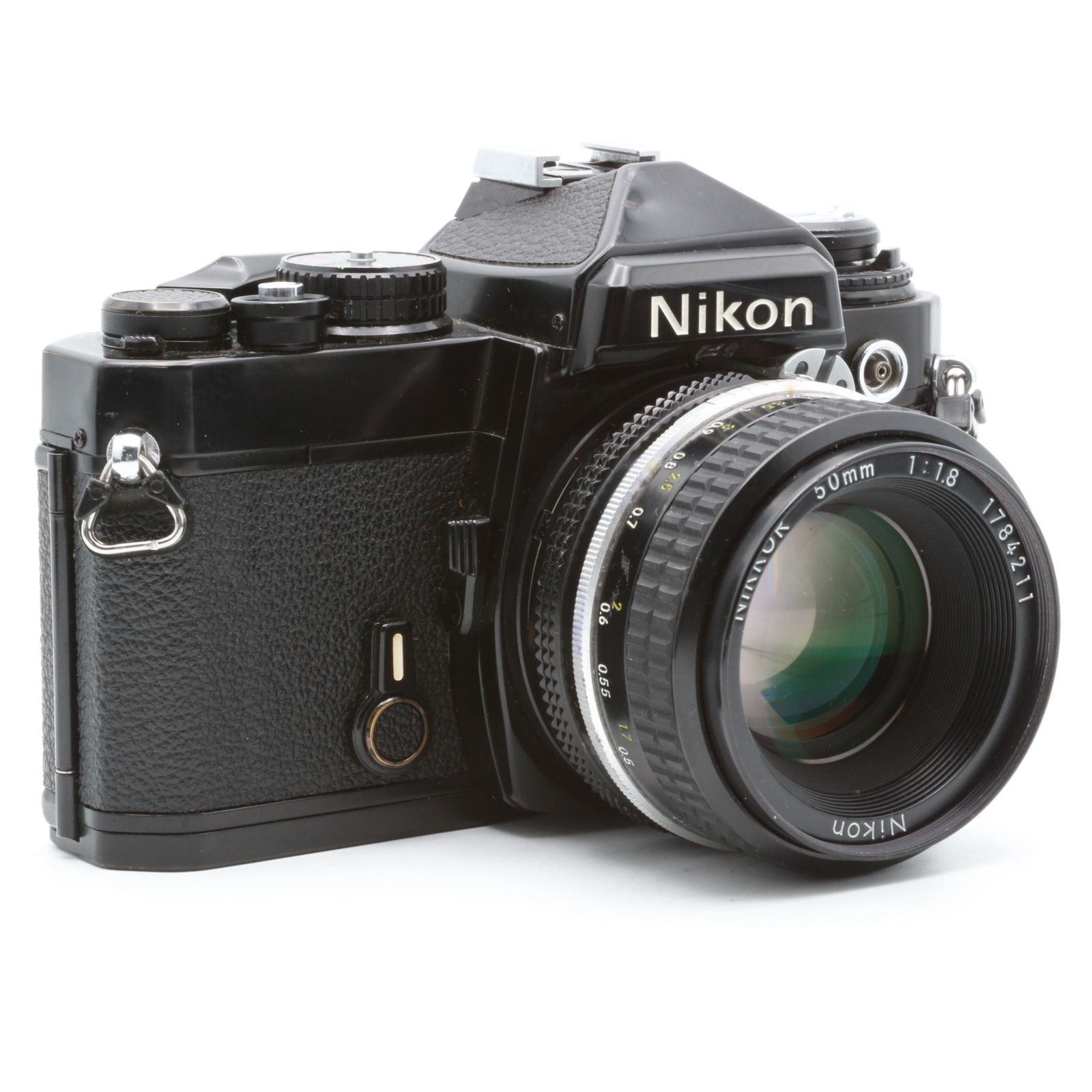 完動品】Nikon FE ブラック + NIKKOR 50mm F1.8 フィルムカメラ 動作