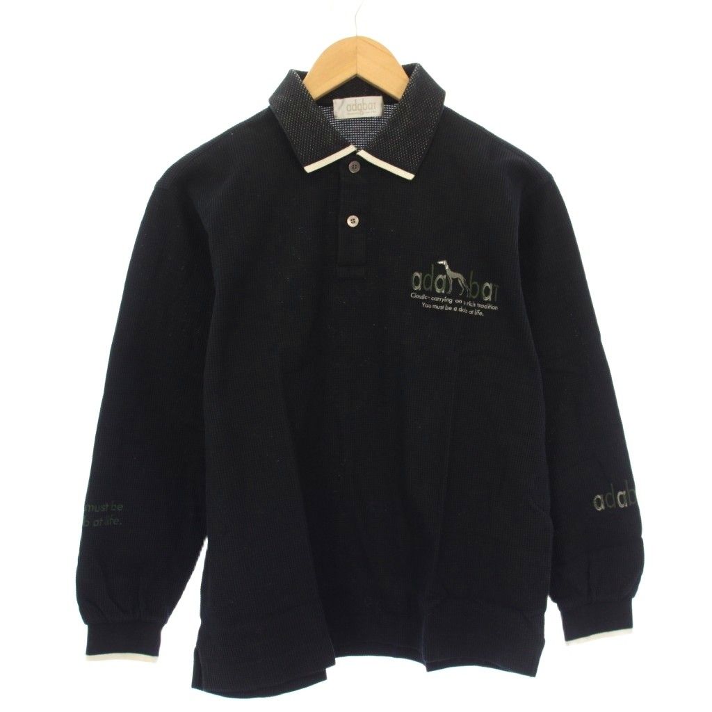 アダバット adabat ポロシャツ 長袖 レギュラーカラー ハーフボタン