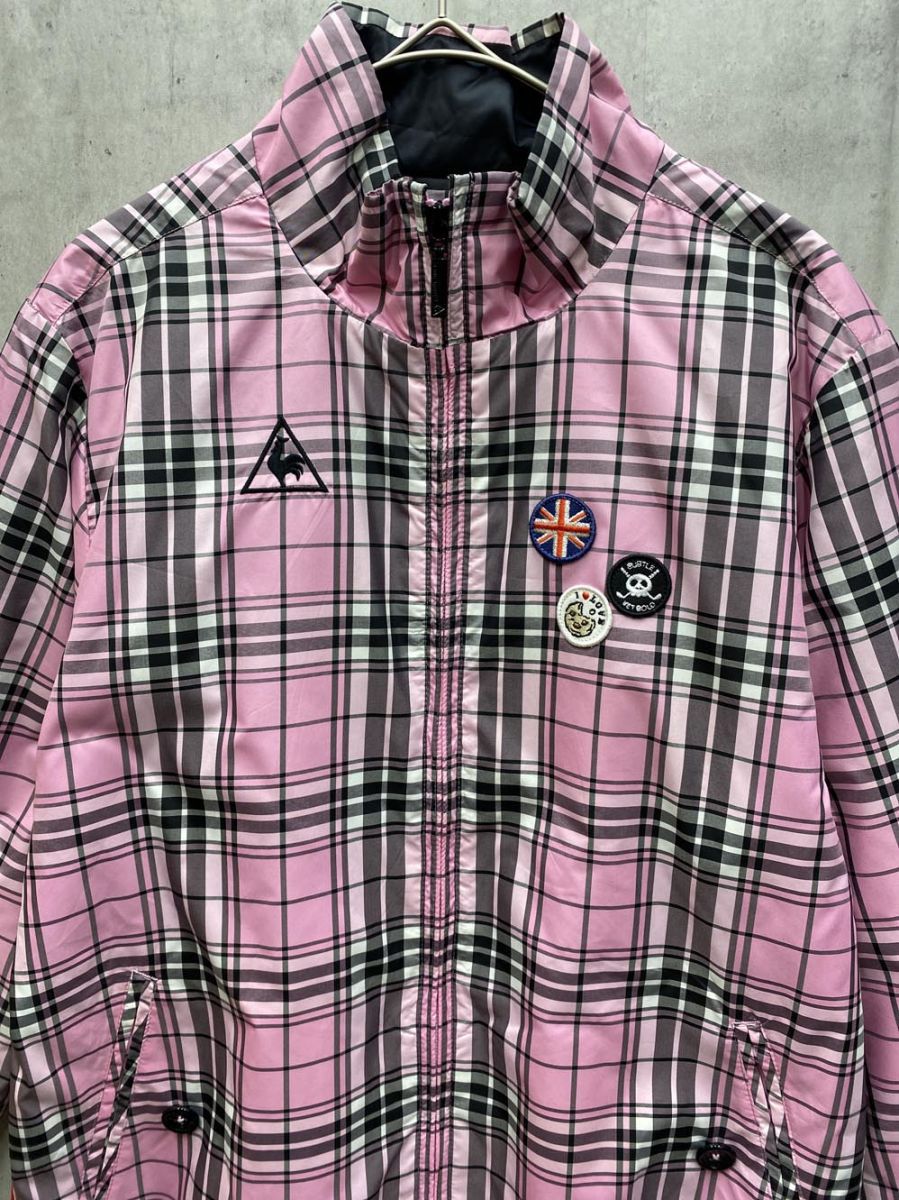 新品未使用：Le Coq Sportif ゴルフピンクチェックジャケット 美品 le