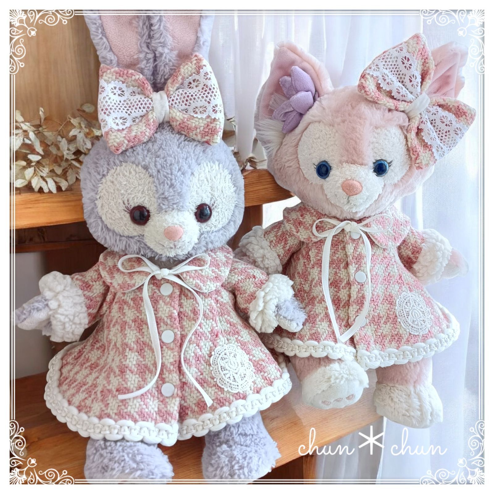ステラルー/リーナベル/Sサイズコスチューム/ピンク千鳥コートワンピ