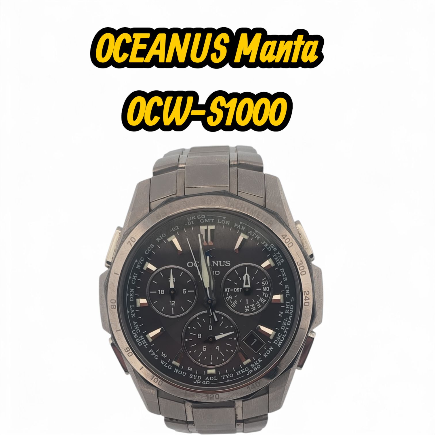 k*8様 CASIO OCEANUS OCW-S1000 Manta【ジャンク】 ジャンク】CASIO オシアナス マンタ OCW-S1000 不動品 箱・説あり