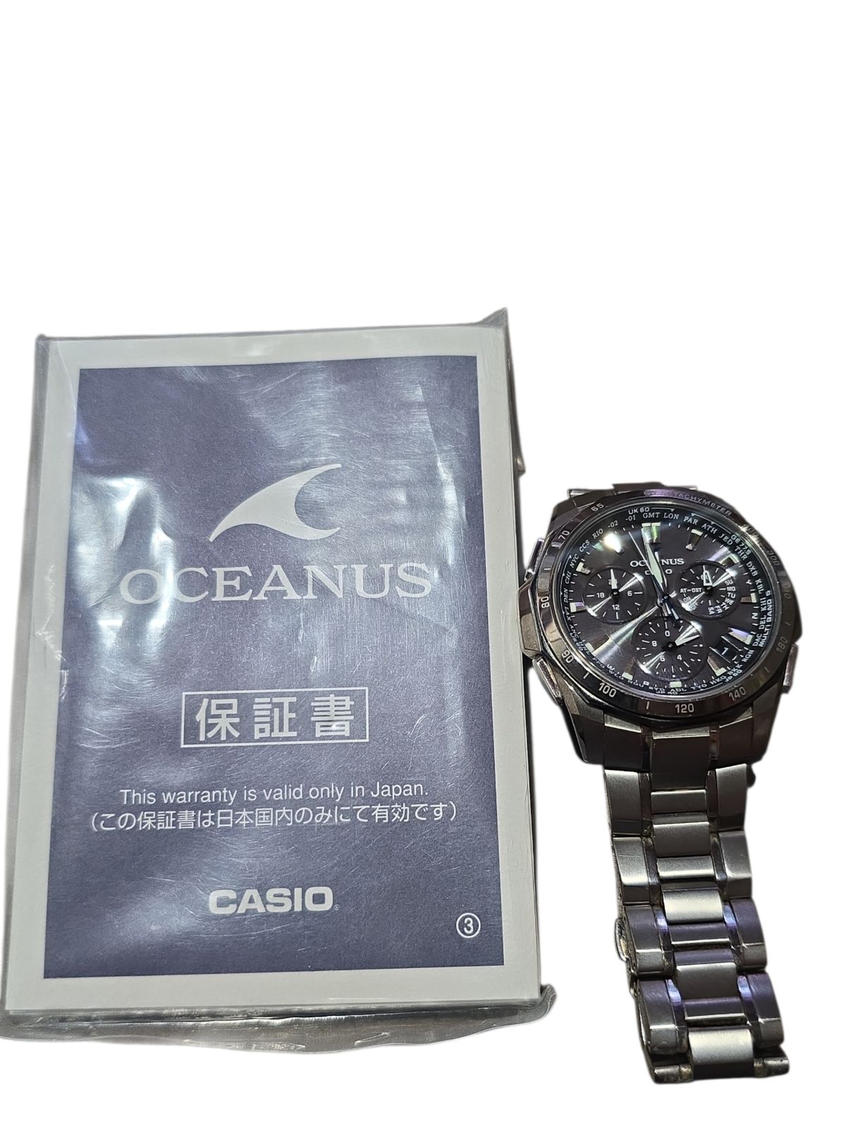 ジャンク】CASIO オシアナス マンタ OCW-S1000 不動品 箱・説あり