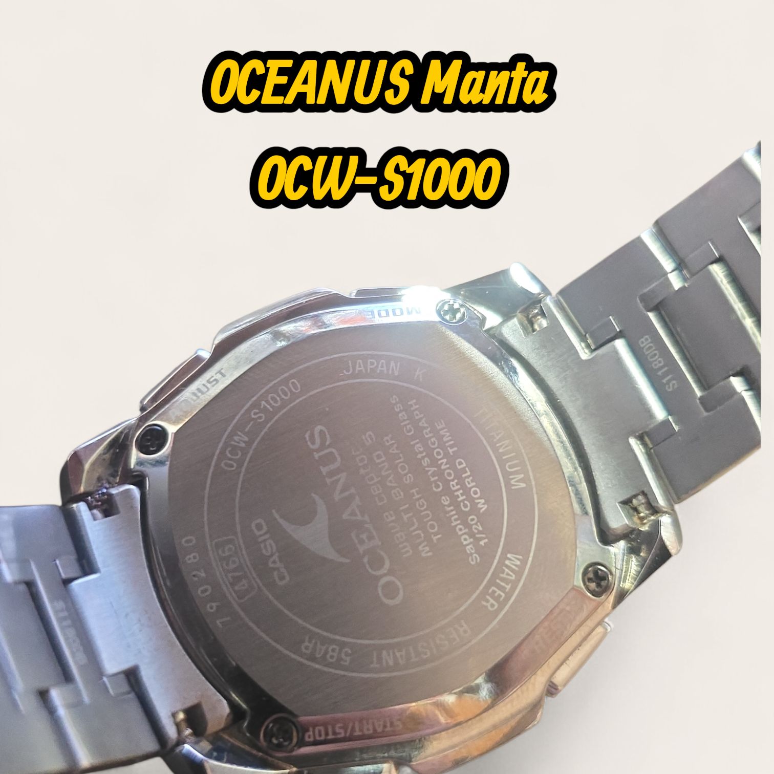 ジャンク】CASIO オシアナス マンタ OCW-S1000 不動品 箱・説あり