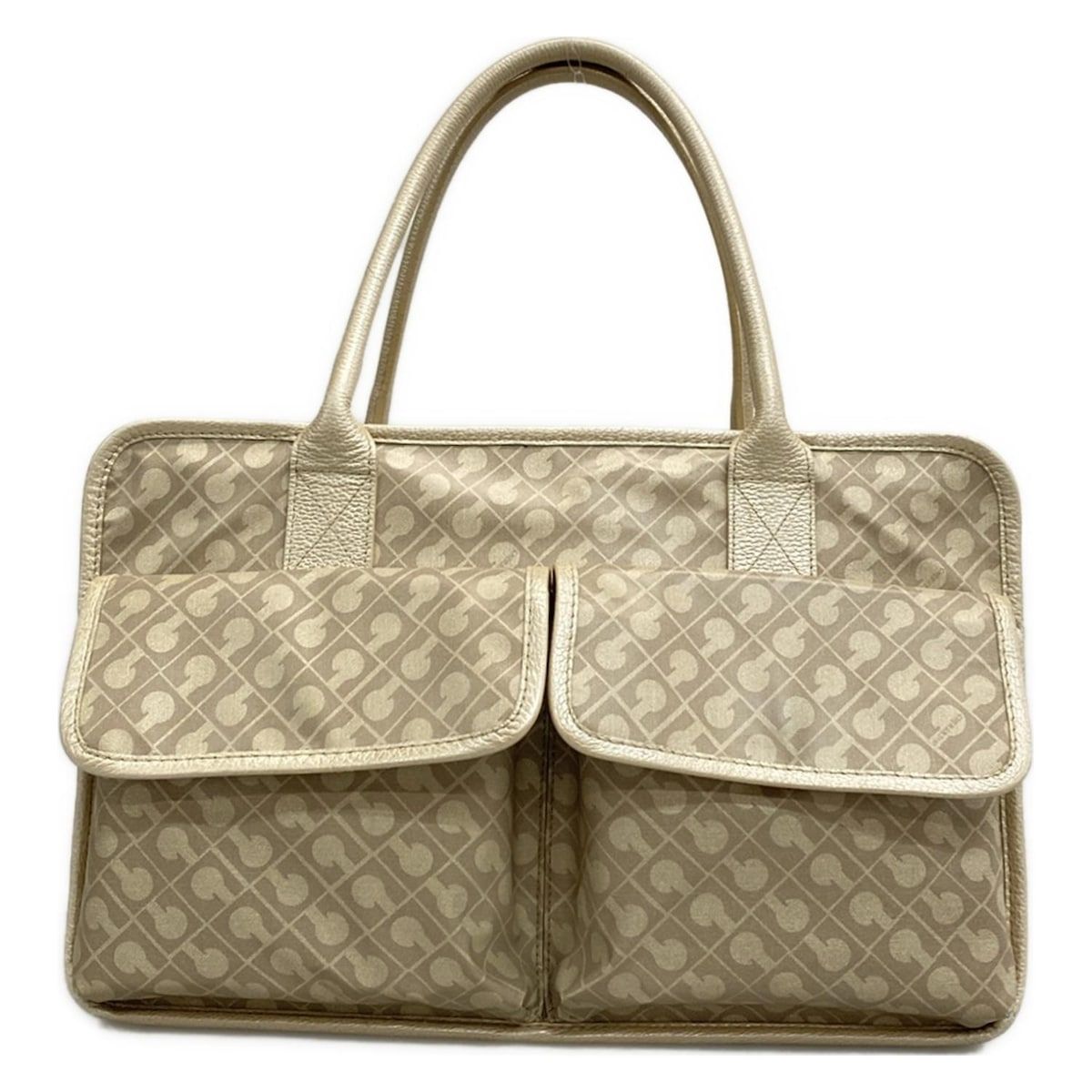 GHERARDINI(ゲラルディーニ) ハンドバッグ - グレーベージュ×ベージュ