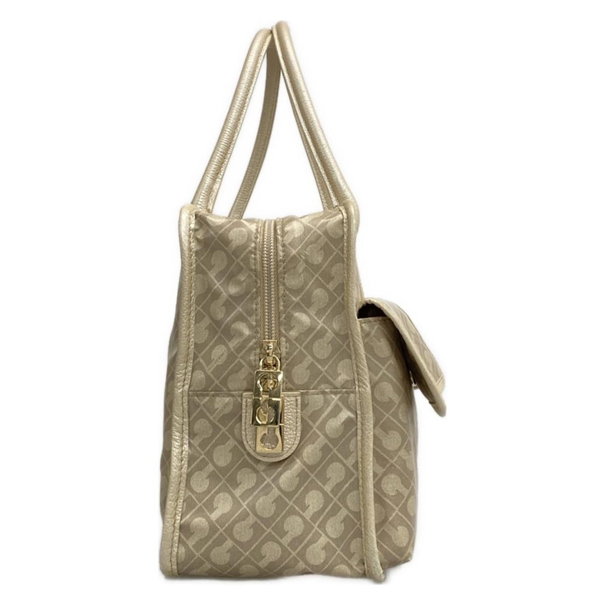 GHERARDINI(ゲラルディーニ) ハンドバッグ - グレーベージュ×ベージュ