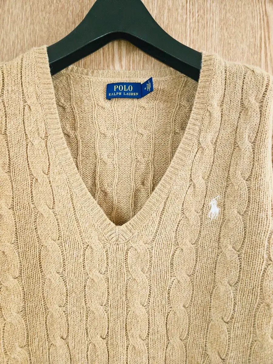 POLO RALPH LAUREN Vネック ウール カシミア ケーブルニット - メルカリ