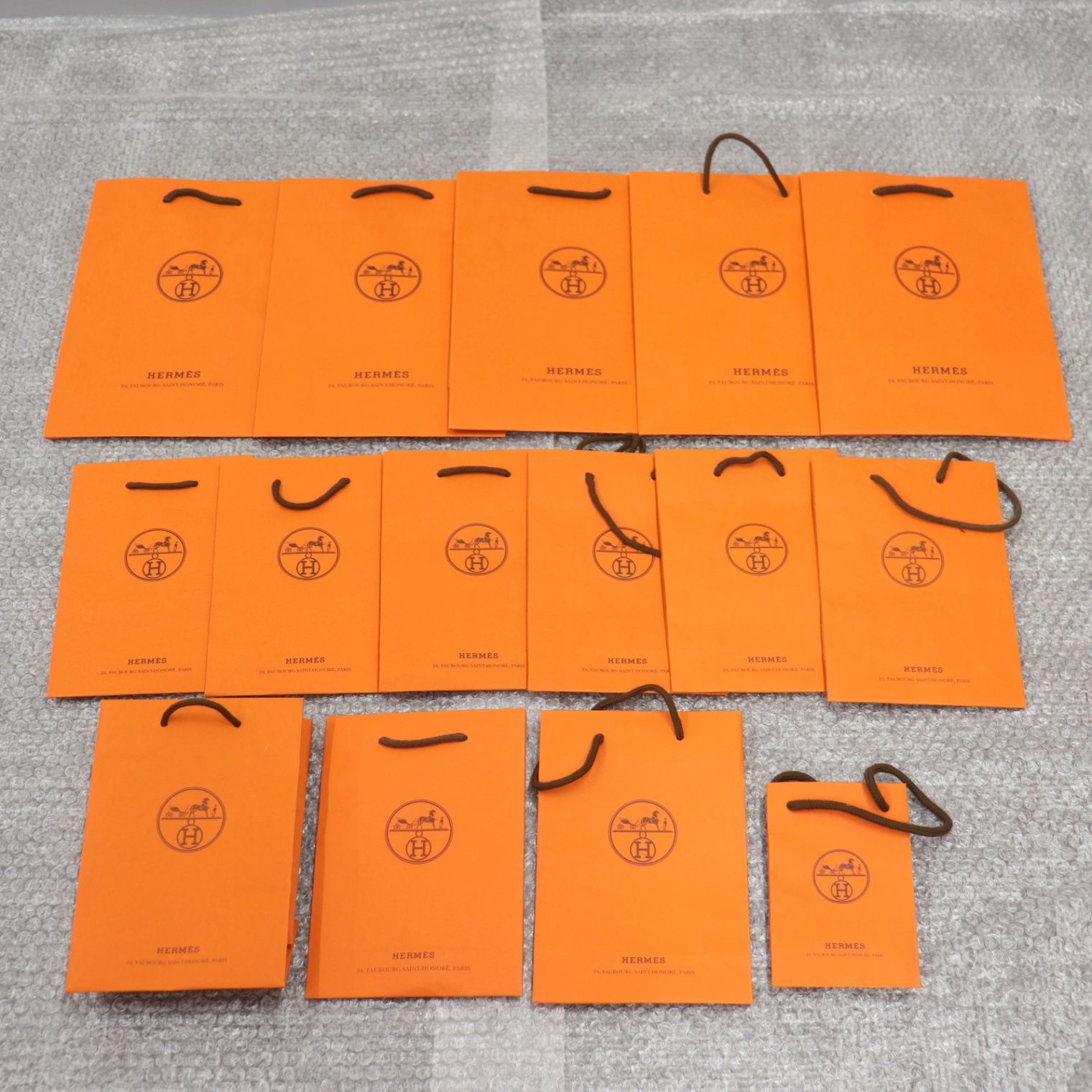 IT4HE93O2WH8 HERMES エルメス BOX 純正 紙袋 オレンジ 空き箱