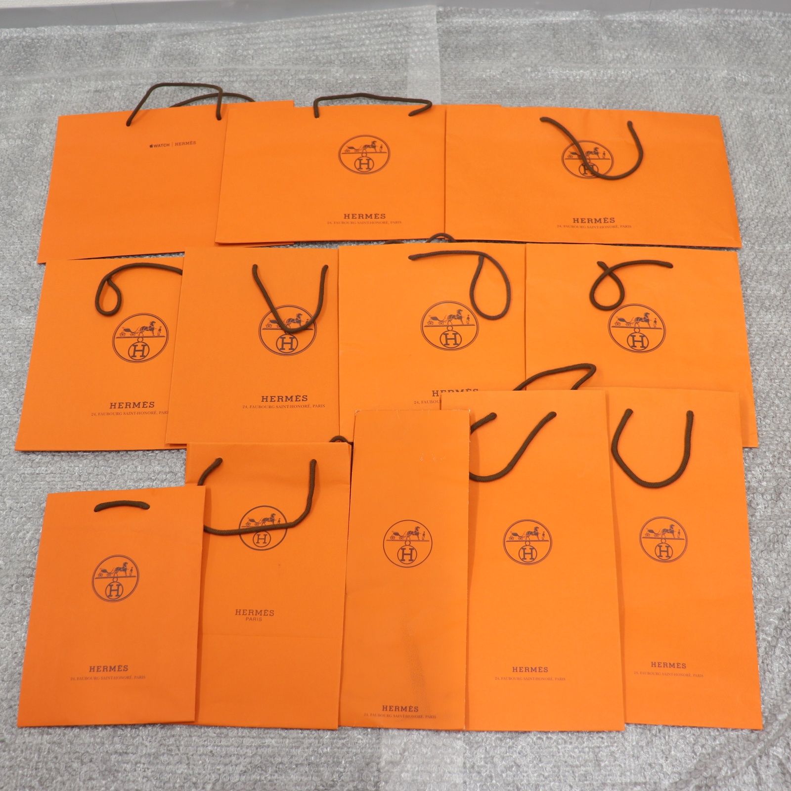 IT4HE93O2WH8 HERMES エルメス BOX 純正 紙袋 オレンジ 空き箱